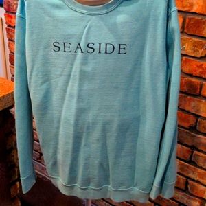 Seaside teal/navy sweatshirt. Size medium